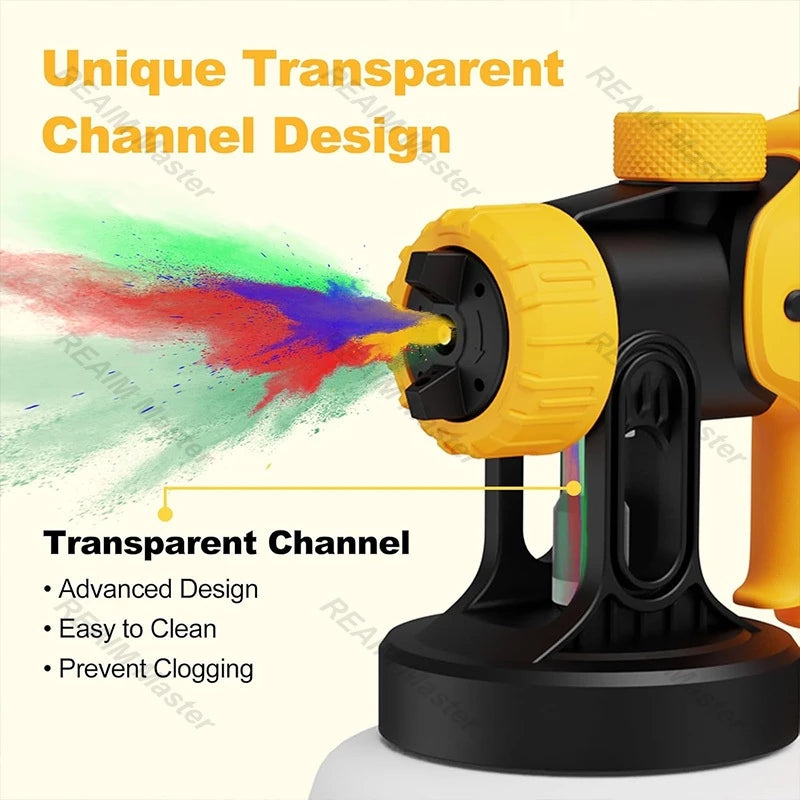 500W Electric Spray Gun Paint Spraying Machine Spray Paint Gun High Power High Pressure Household Airbrush Electric Paint Sprayer